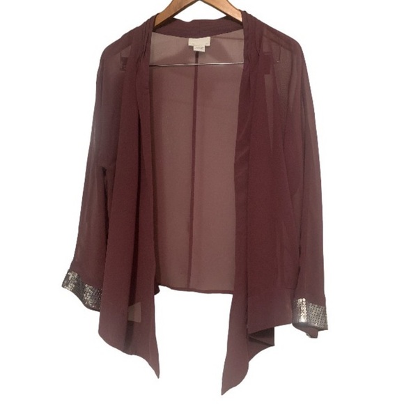 Soft Surroundings Tops - Soft Surroundings Size Large sheer Open Cardigan